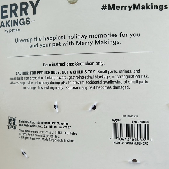 Merry makings holiday dog toy sets. 7 sets total. Nwts. - Picture 3 of 3